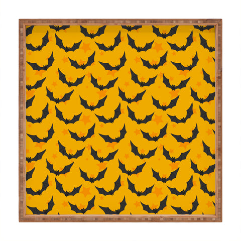 Avenie Halloween Bats I Square Tray
