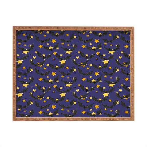 Avenie Halloween Bats Rectangular Tray