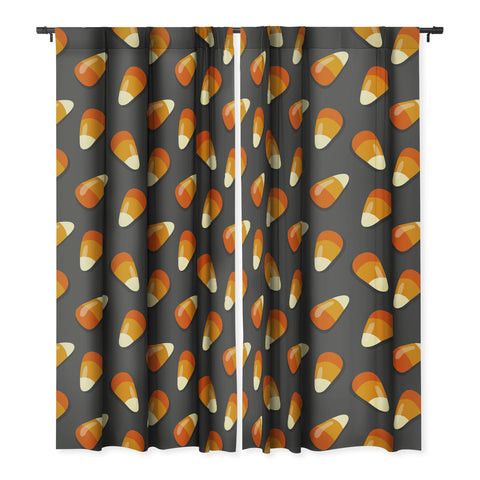 Avenie Halloween Candy Corn Blackout Window Curtain