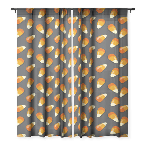 Avenie Halloween Candy Corn Sheer Non Repeat