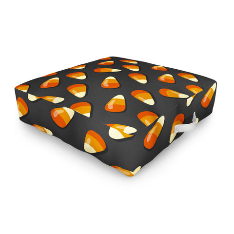 Avenie Halloween Candy Corn Outdoor Floor Cushion