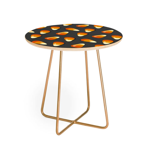 Avenie Halloween Candy Corn Round Side Table