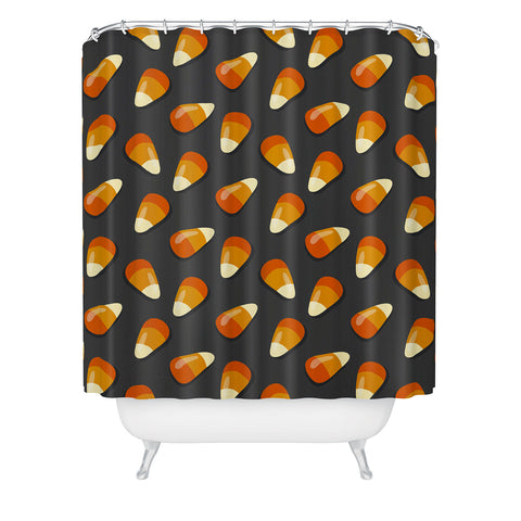 Avenie Halloween Candy Corn Shower Curtain
