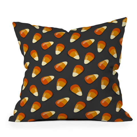 Avenie Halloween Candy Corn Outdoor Throw Pillow