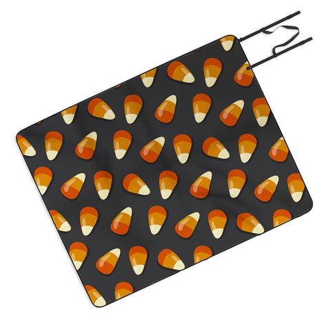 Avenie Halloween Candy Corn Picnic Blanket