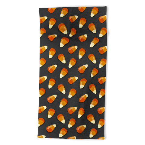 Avenie Halloween Candy Corn Beach Towel