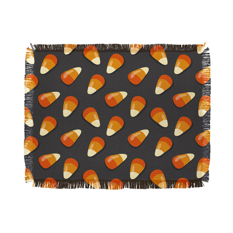 Avenie Halloween Candy Corn Throw Blanket