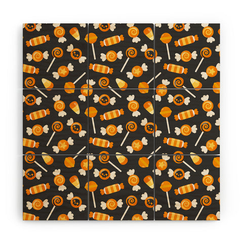 Avenie Halloween Candy Wood Wall Mural