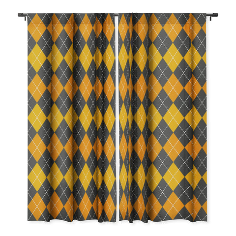 Avenie Halloween Collection Argyle Blackout Window Curtain