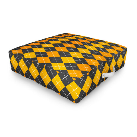 Avenie Halloween Collection Argyle Outdoor Floor Cushion