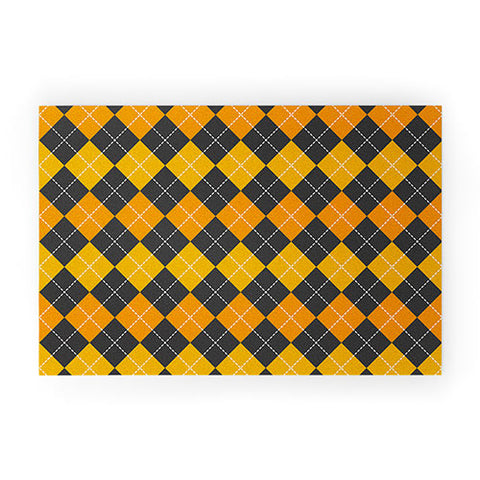 Avenie Halloween Collection Argyle Welcome Mat