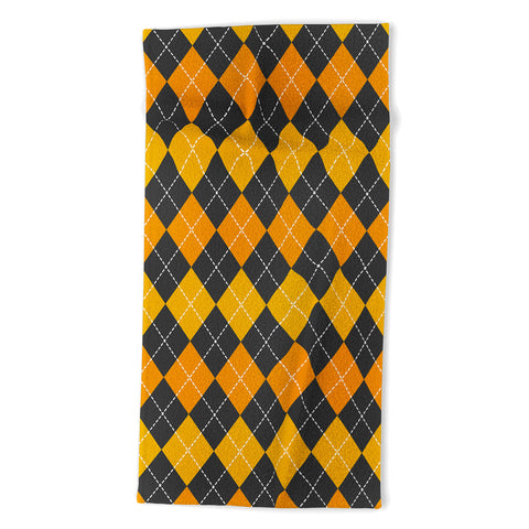 Avenie Halloween Collection Argyle Beach Towel