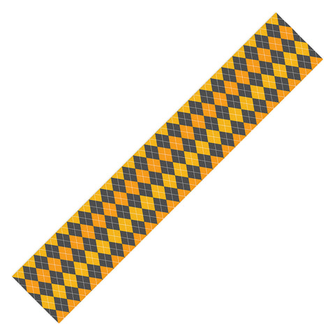 Avenie Halloween Collection Argyle Table Runner