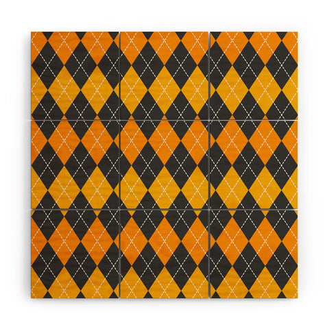 Avenie Halloween Collection Argyle Wood Wall Mural