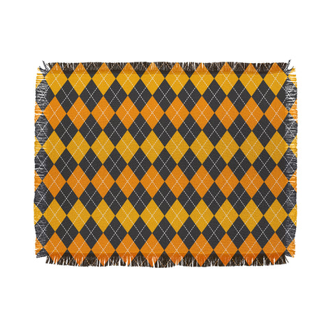 Avenie Halloween Collection Argyle Throw Blanket