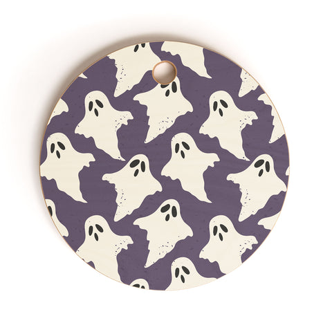 Avenie Halloween Ghosts Cutting Board Round