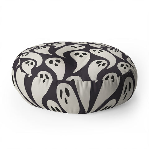 Avenie Halloween Ghosts I Floor Pillow Round