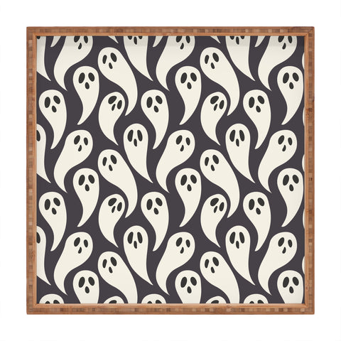 Avenie Halloween Ghosts I Square Tray