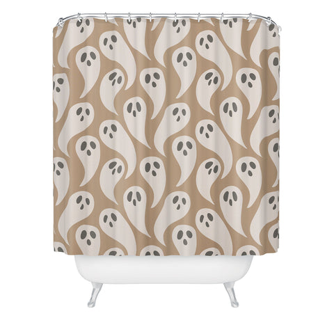 Avenie Halloween Ghosts Neutral Shower Curtain