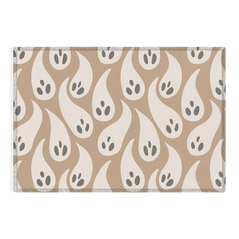 Avenie Halloween Ghosts Neutral Outdoor Rug