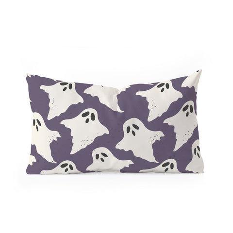 Avenie Halloween Ghosts Oblong Throw Pillow