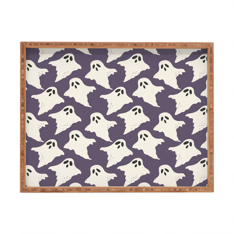 Avenie Halloween Ghosts Rectangular Tray