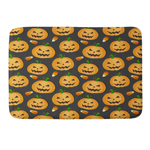 Avenie Halloween Jack o Lantern Memory Foam Bath Mat