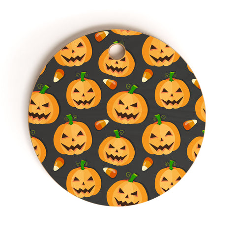 Avenie Halloween Jack o Lantern Cutting Board Round