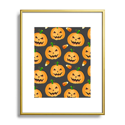 Avenie Halloween Jack o Lantern Metal Framed Art Print