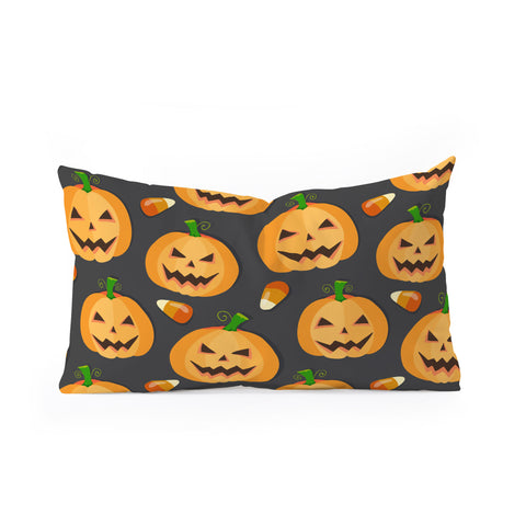 Avenie Halloween Jack o Lantern Oblong Throw Pillow