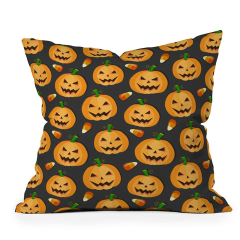 Avenie Halloween Jack o Lantern Throw Pillow