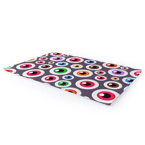 Avenie Halloween Monster Eyes Area Rug