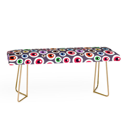 Avenie Halloween Monster Eyes Bench