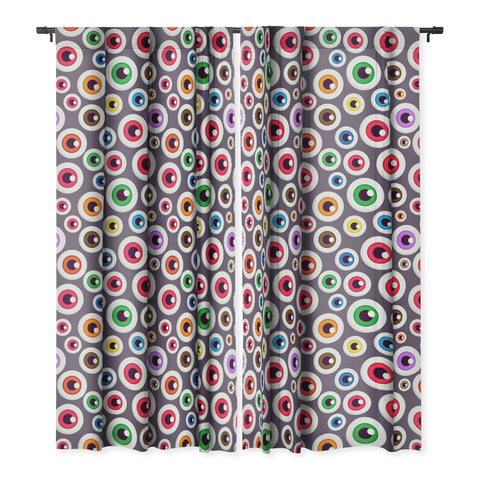 Avenie Halloween Monster Eyes Blackout Window Curtain