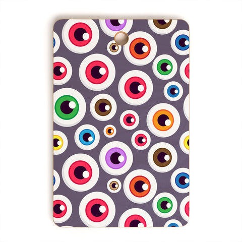 Avenie Halloween Monster Eyes Cutting Board Rectangle