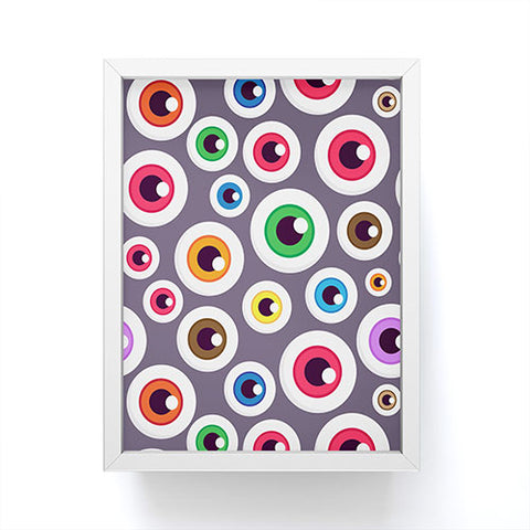 Avenie Halloween Monster Eyes Framed Mini Art Print