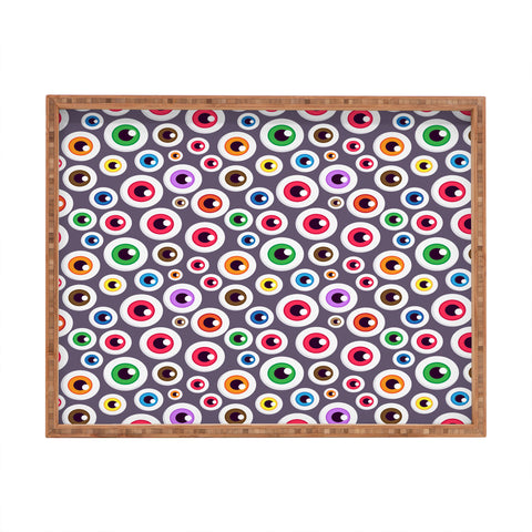 Avenie Halloween Monster Eyes Rectangular Tray