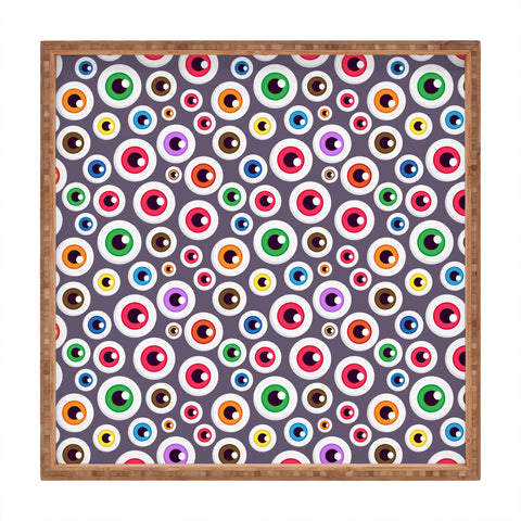 Avenie Halloween Monster Eyes Square Tray