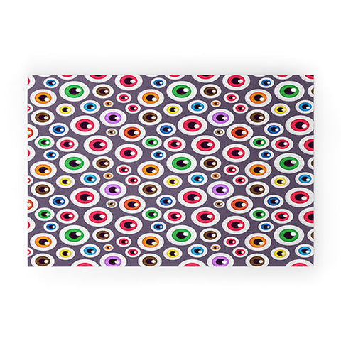 Avenie Halloween Monster Eyes Welcome Mat