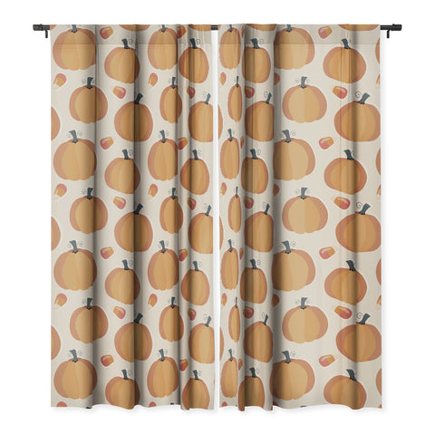 Avenie Halloween Pumpkin Blackout Window Curtain