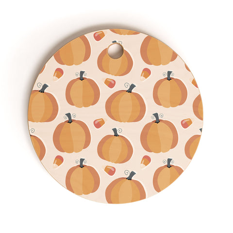 Avenie Halloween Pumpkin Cutting Board Round