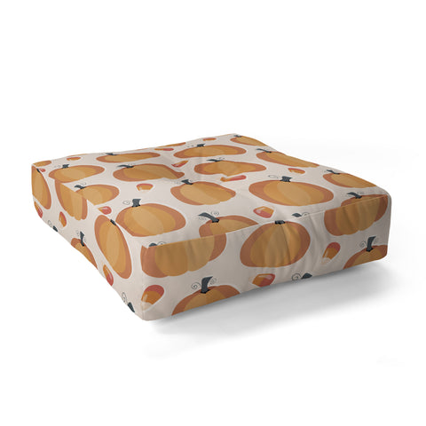 Avenie Halloween Pumpkin Floor Pillow Square