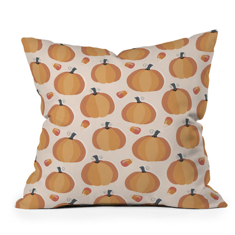 Avenie Halloween Pumpkin Throw Pillow