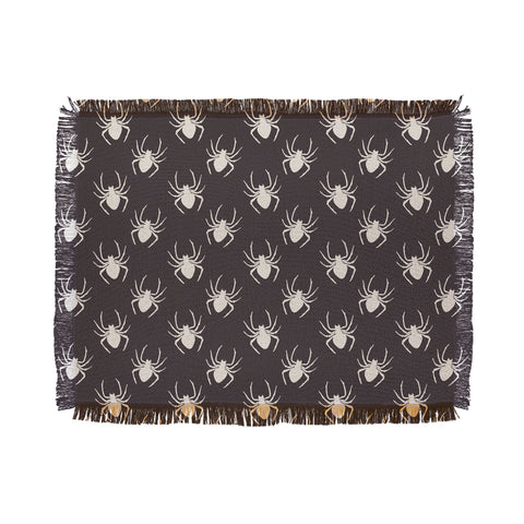 Avenie Halloween Spiders Throw Blanket