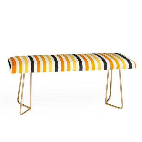 Avenie Halloween Stripes Bench