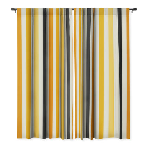 Avenie Halloween Stripes Blackout Window Curtain
