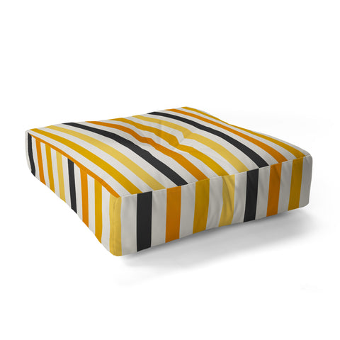 Avenie Halloween Stripes Floor Pillow Square