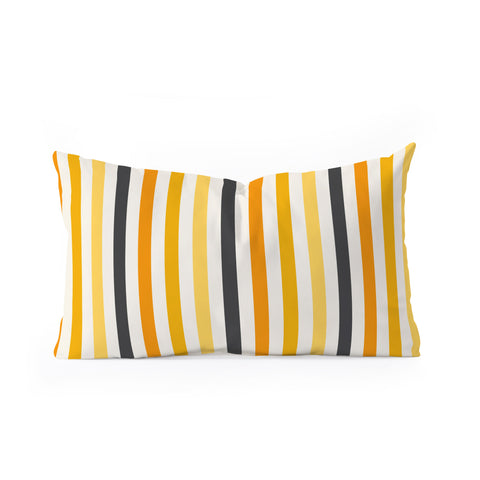 Avenie Halloween Stripes Oblong Throw Pillow