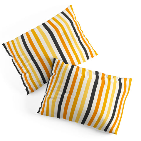 Avenie Halloween Stripes Pillow Shams