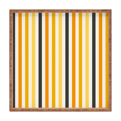 Avenie Halloween Stripes Square Tray